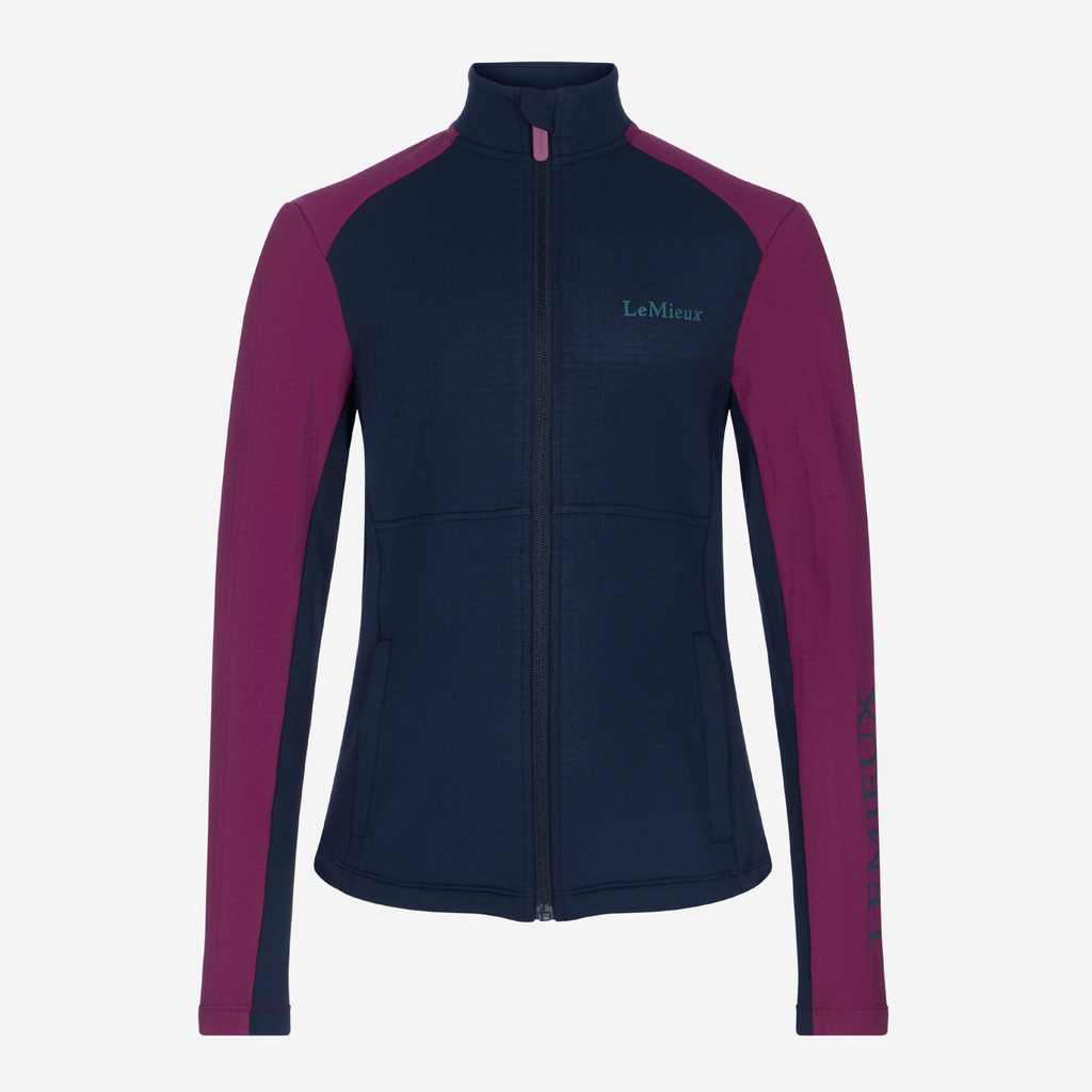 LeMieux Young Rider Bethany Fleece Zip Through - Blackberry