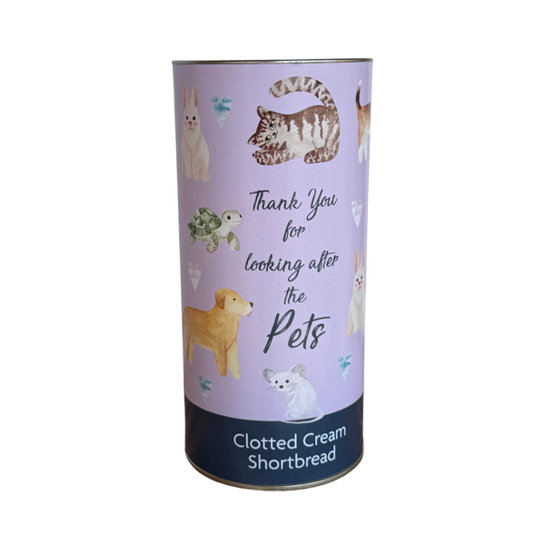Thank You Clotted Cream Shortbread Melts Gift Drum - Pets