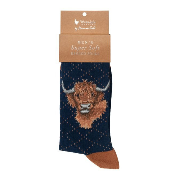 Wrendale Highland Cow Mens Socks - Highland Heathers