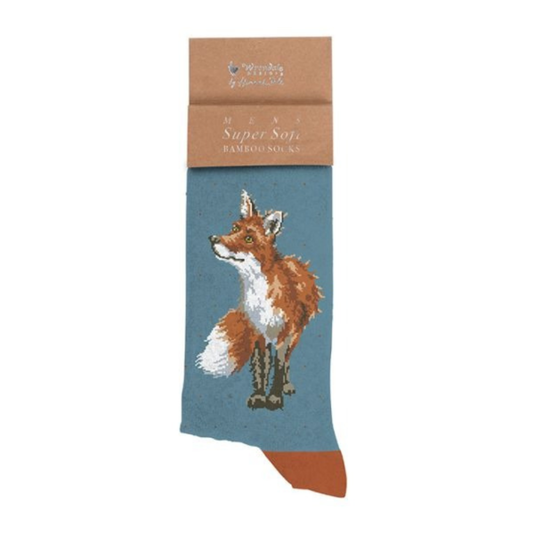 Wrendale Fox Mens Sock - Bright Eyed and Bushy Tailed