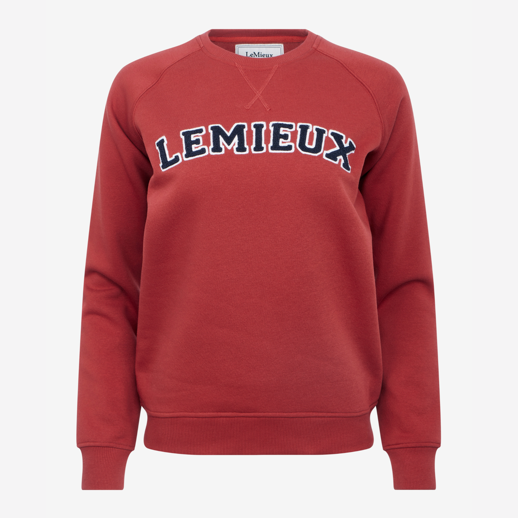 LeMieux Ladies Vida Varsity Crew Neck Sweat - Russet