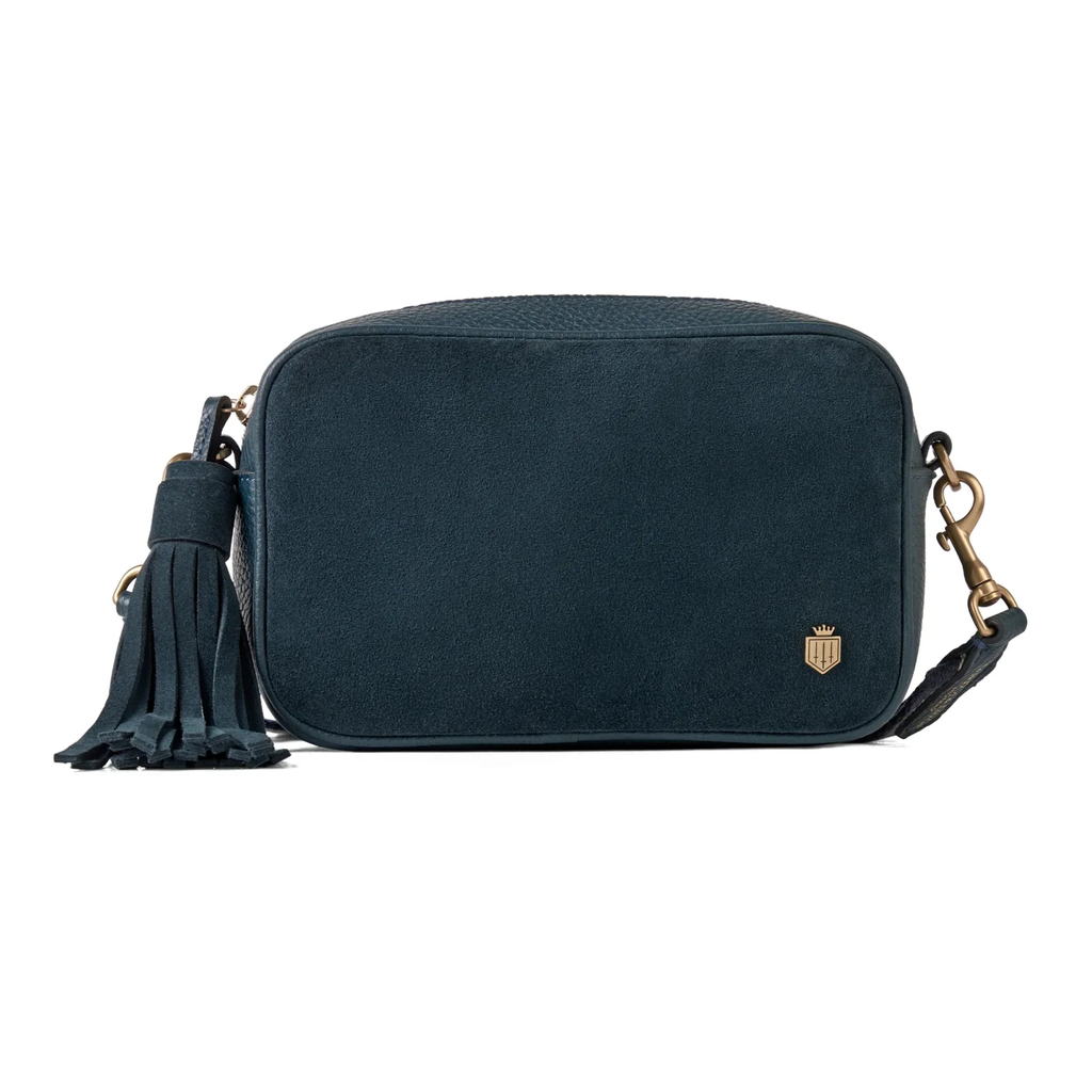 Fairfax & Favor Farnham Cross Body Bag - Teal Suede
