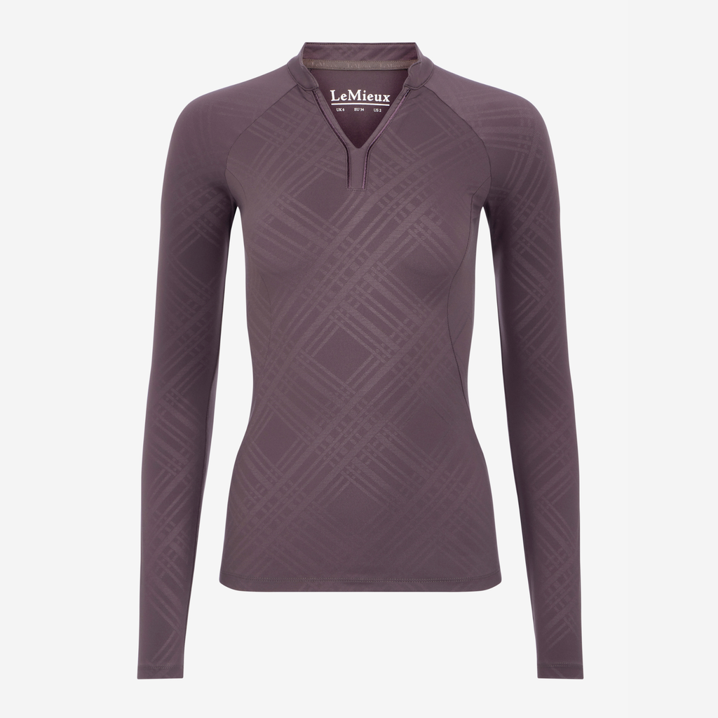 LeMieux Heritage Check Long Sleeve Base Layer - Cocoa