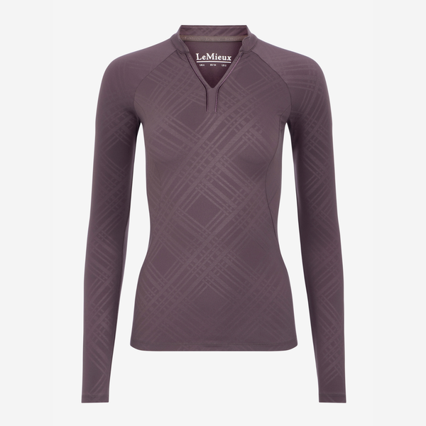 LeMieux Heritage Check Long Sleeve Base Layer - Cocoa