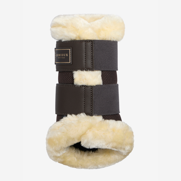 LeMieux Heritage Fleece Edged Brushing Boot - Cocoa