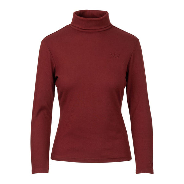 Woof Wear Ladies Roll Neck Shirt - Plum