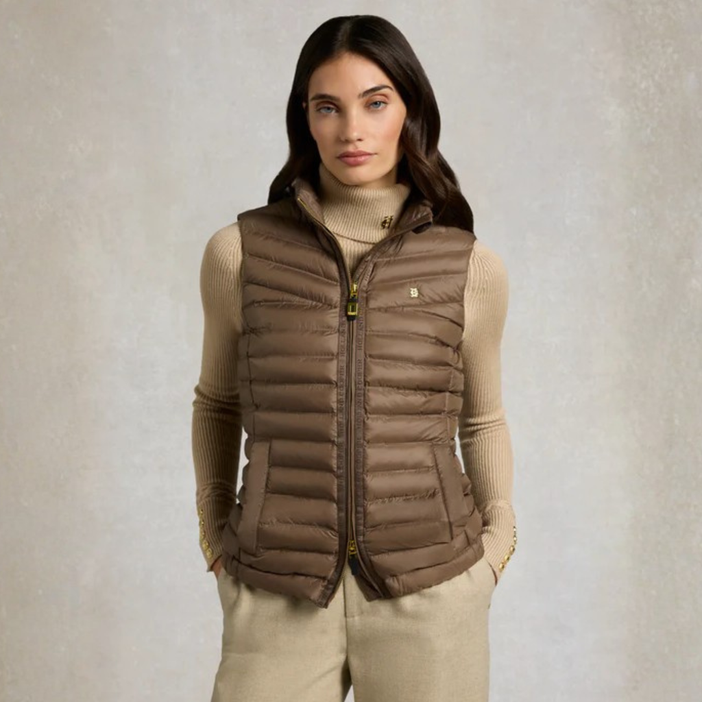 Holland Cooper Ladies Lightweight Puffer Gilet - Chestnut