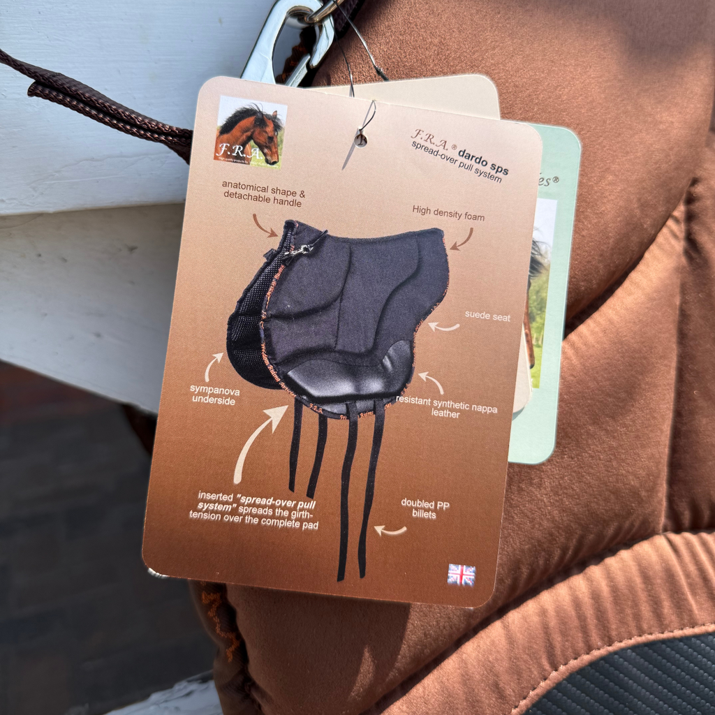 F.R.A Dardo Bareback Pad - Brown Suede
