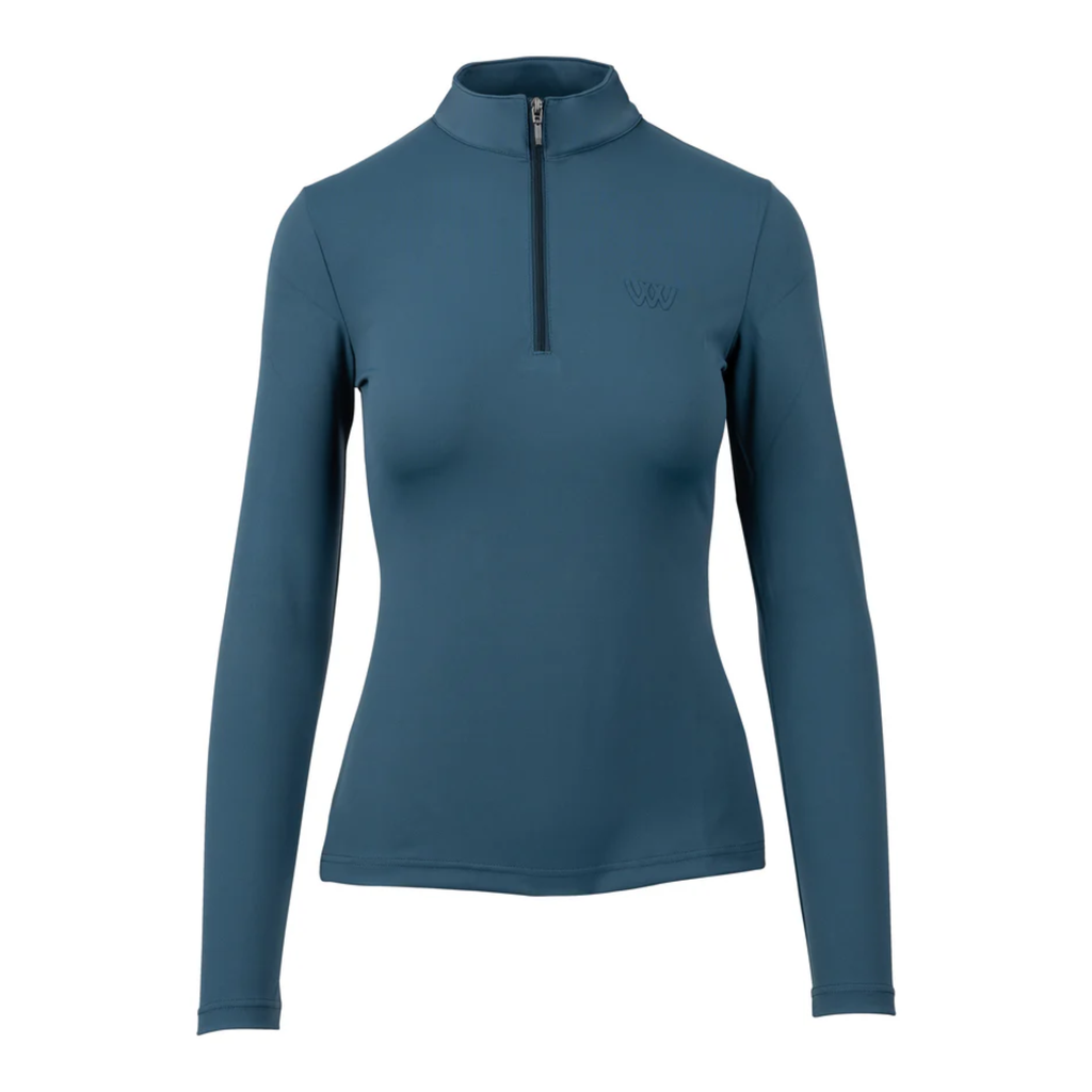 Woof Wear Ladies Long Sleeve Tech Riding Shirt - Petrol Blue