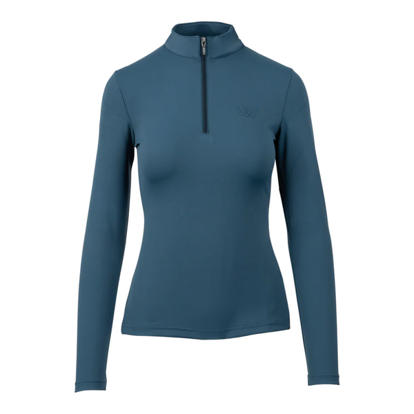 Woof Wear Ladies Long Sleeve Tech Riding Shirt - Petrol Blue