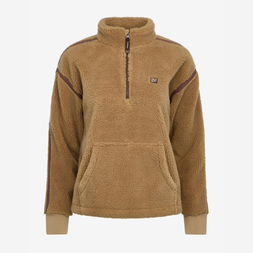 LeMieux Ladies Avery Teddy Quarter Zip Fleece - Caramel