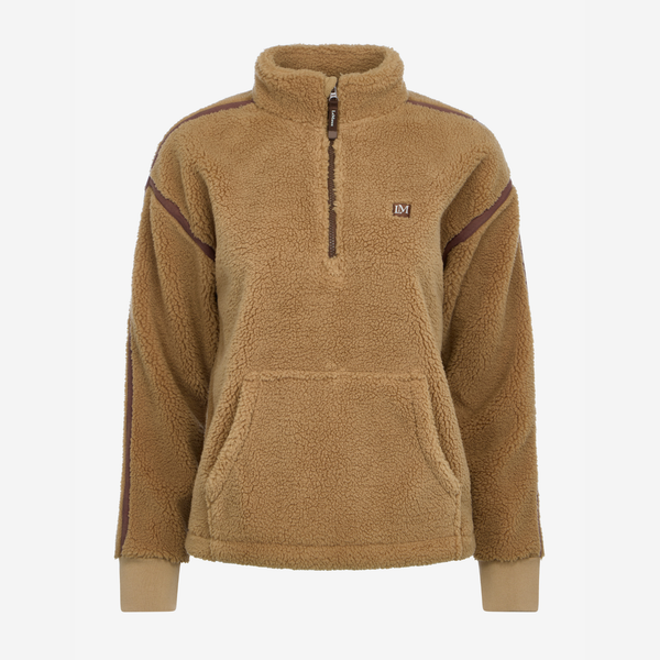 LeMieux Ladies Avery Teddy Quarter Zip Fleece - Caramel