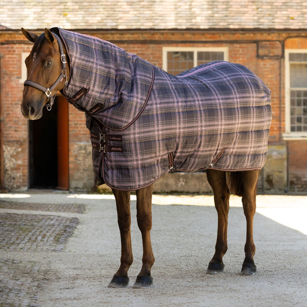 LeMieux Arika Check Stable Rug with Neck 200g - Cocoa