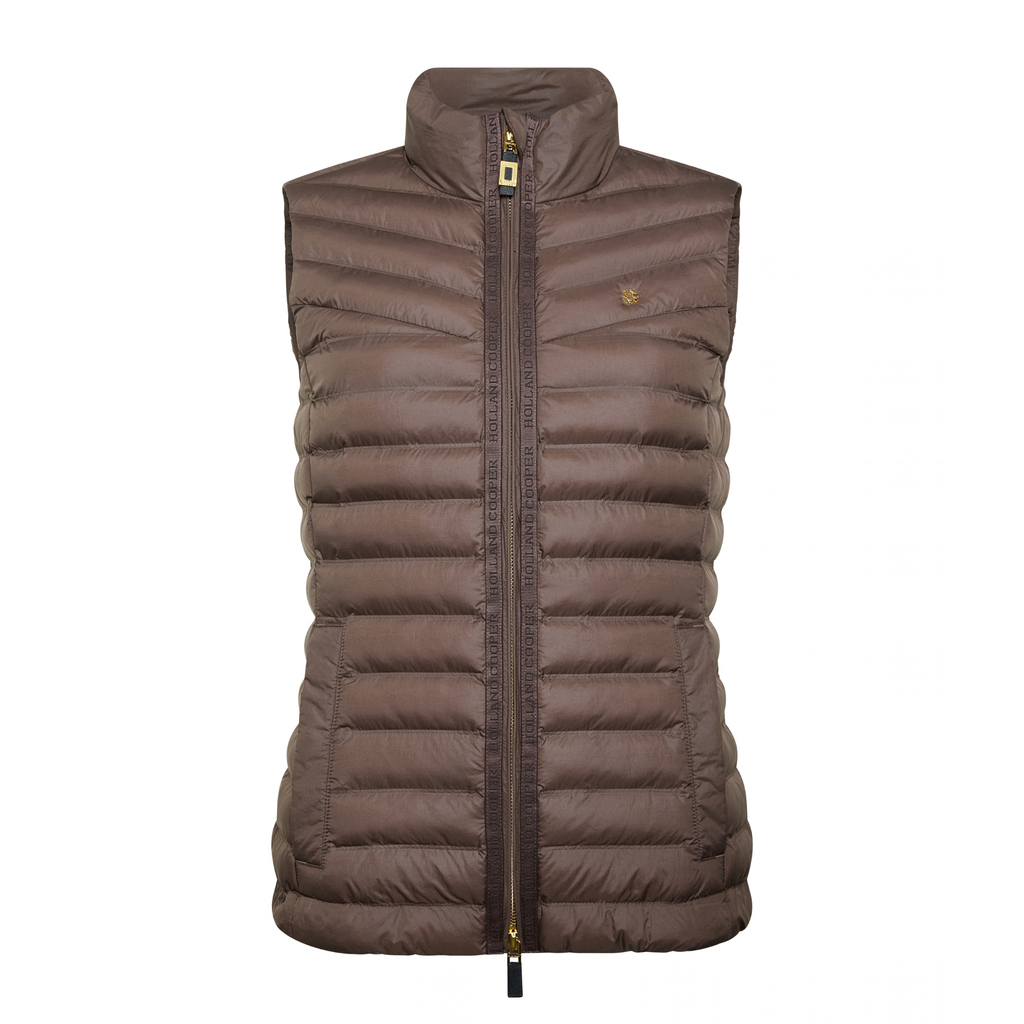 Holland Cooper Ladies Lightweight Puffer Gilet - Chestnut