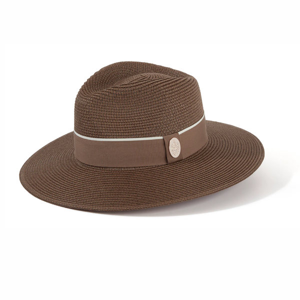 Hicks and Brown The Hemley Fedora Chocolate Ribbon - Brown