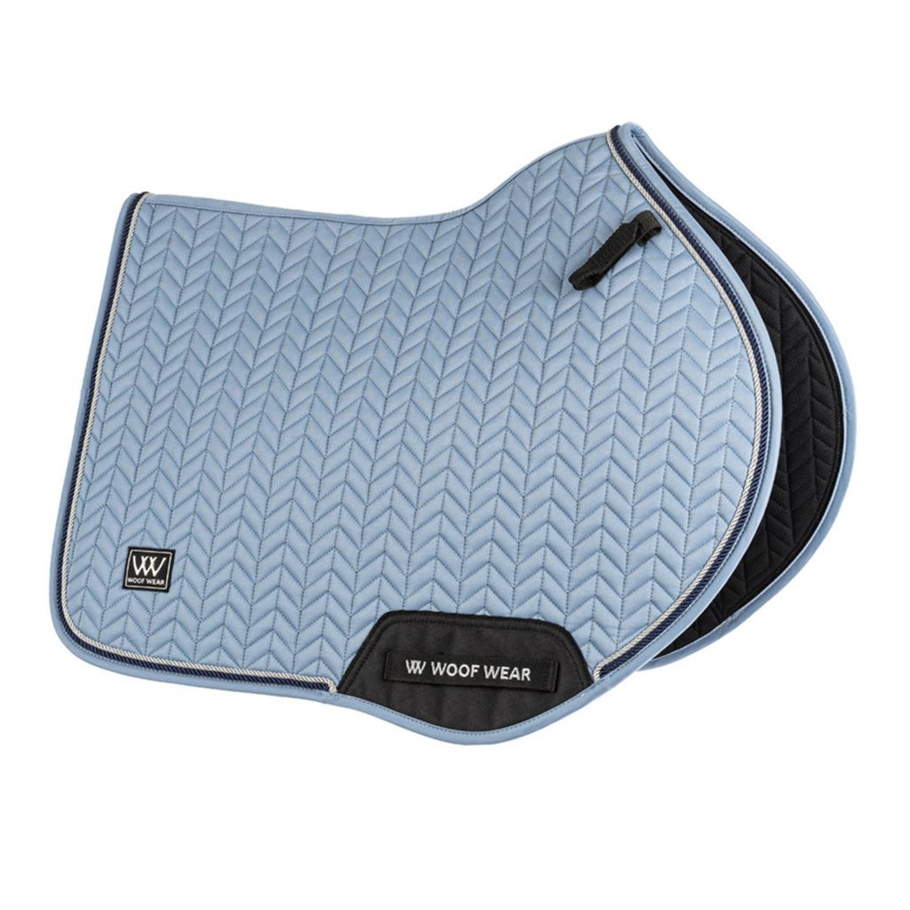 Woof Wear Herringbone Close Contact Saddle Pad - Steel Blue