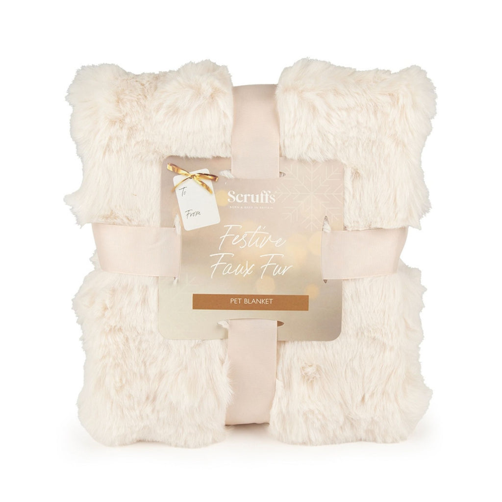 Scruffs Festive Fur Blanket - Cream