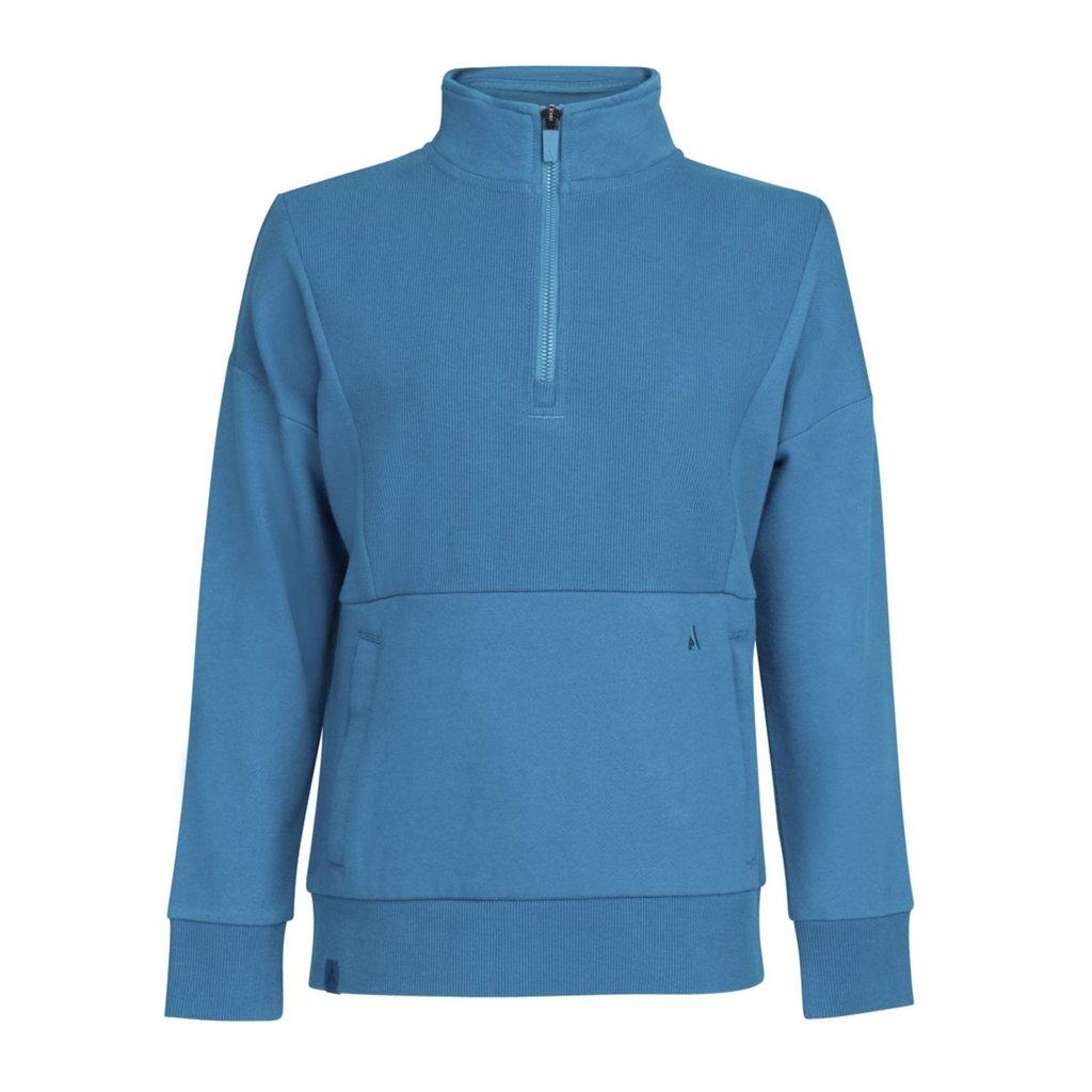 Aubrion React Young Rider Quarter Zip Sweater - Kingfisher