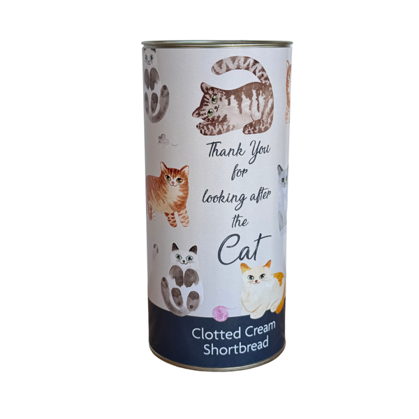 Thank You Clotted Cream Shortbread Melts Gift Drum - Cat