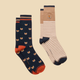 Joules Mens Kinsbury Socks - Tan/Navy Fox