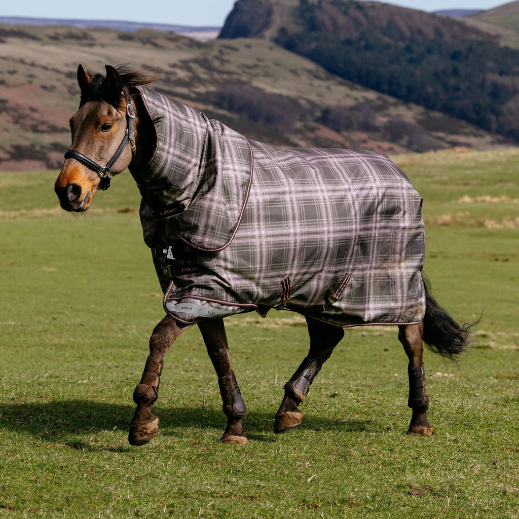 LeMieux Arika Check 100g Turnout Rug - Cocoa