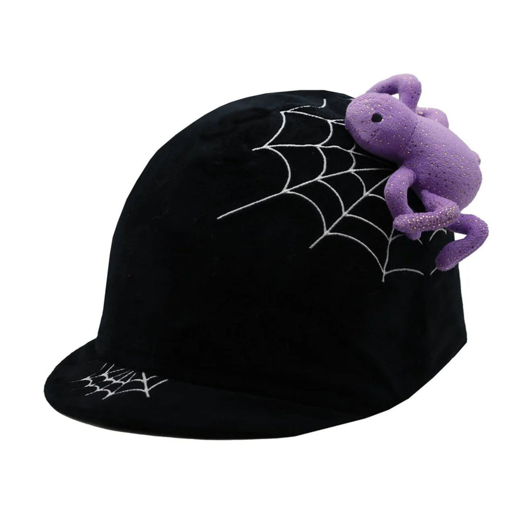 Equetech Cobweb Spider Hat Silk - Black/Purple