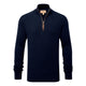 Schoffel Mens Calton Cotton Cashmere Cable 1/4 Zip Jumper - Navy