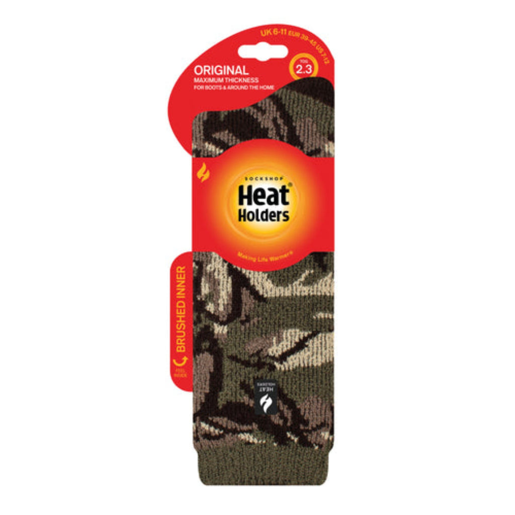 Heat Holders Mens Original Jaquard Long Leg Socks - Military Camo