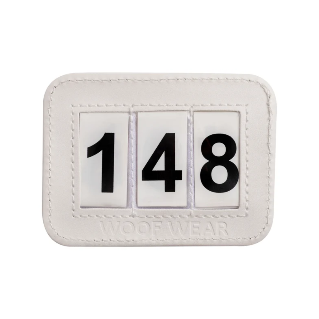 Woof Wear 3 Digit Dressage Number Holder - White