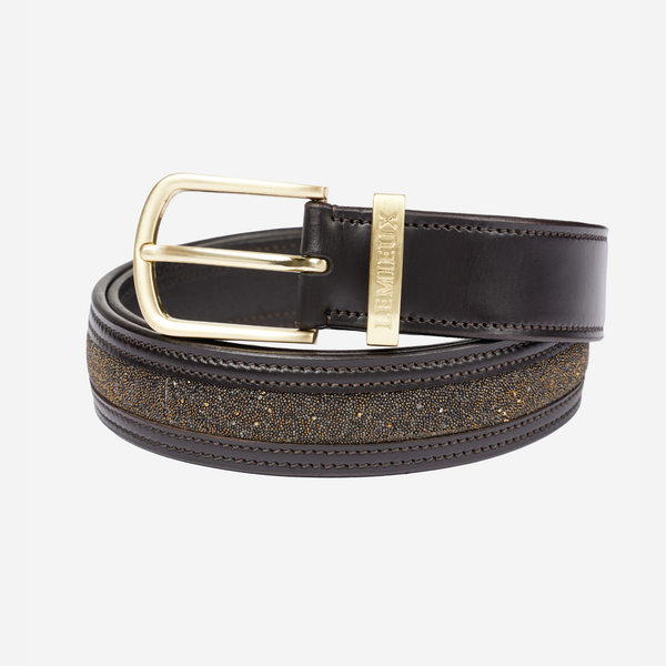 LeMieux Crystal Insert Belt - Brown