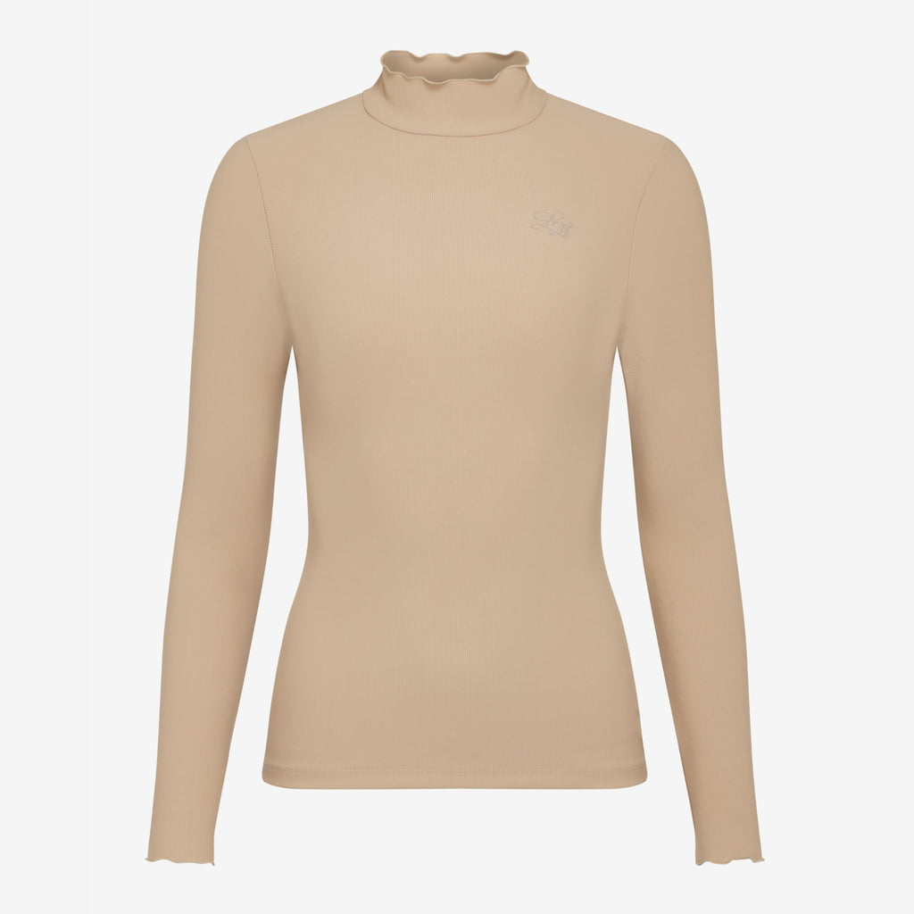 LeMieux Ladies Lustre Ribbed Top - Champagne