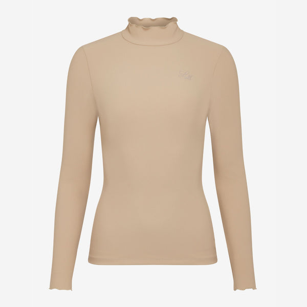 LeMieux Ladies Lustre Ribbed Top - Champagne