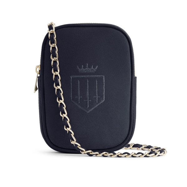 Fairfax and Favor Mini Finsbury Cross Body Bag - Navy Suede