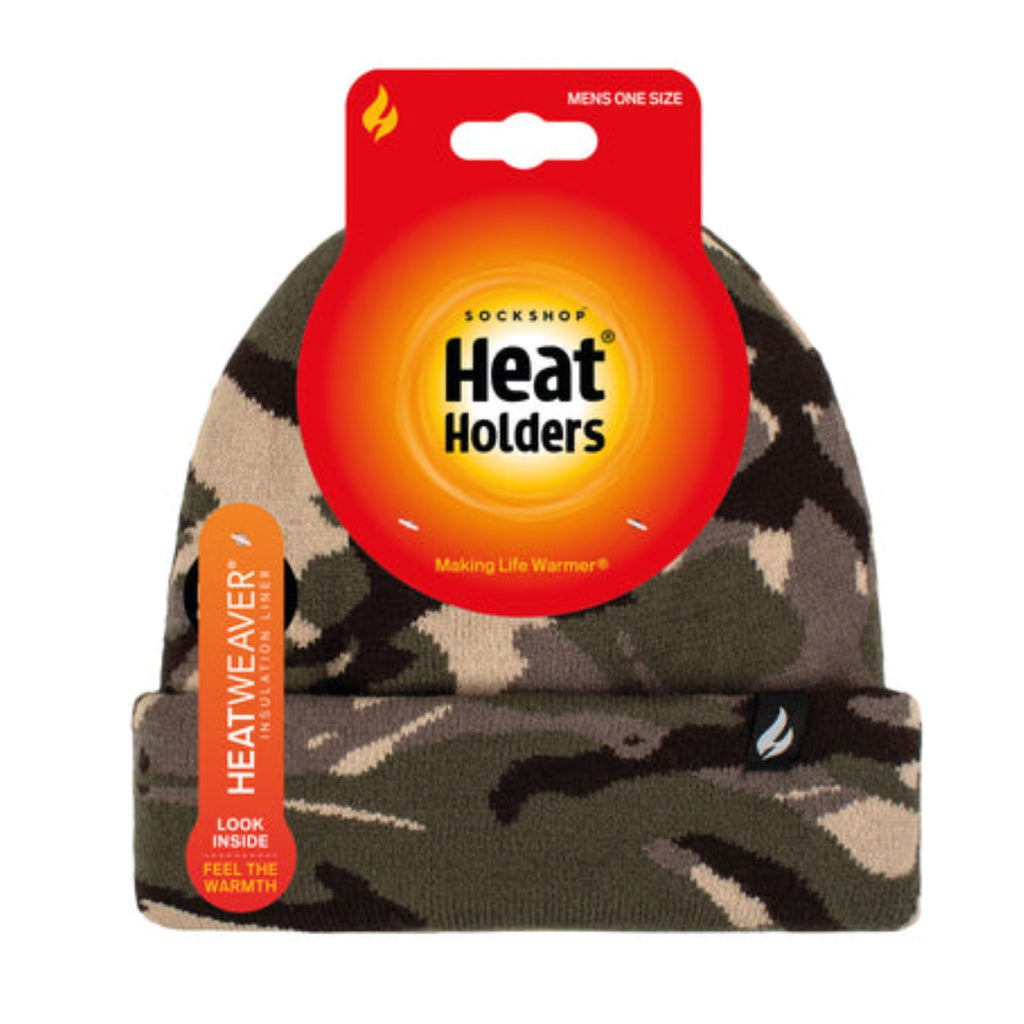 Heat Holders Mens Aspen Turnover Hat - Camo