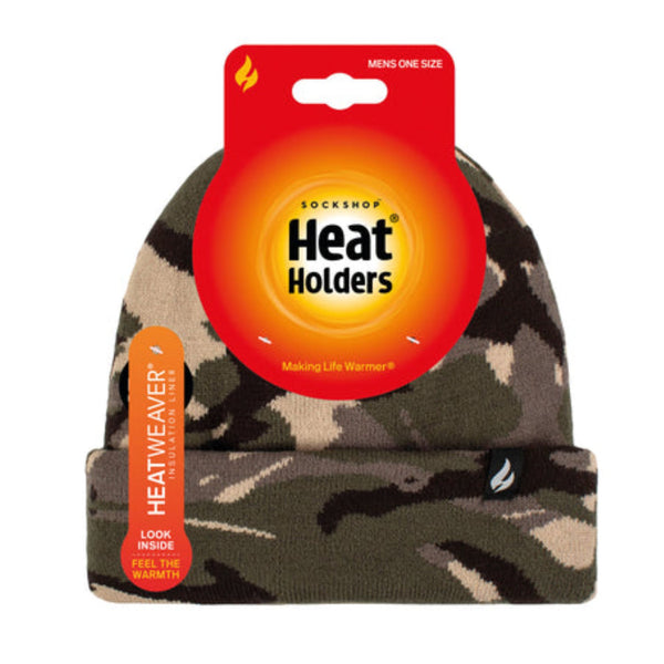 Heat Holders Mens Aspen Turnover Hat - Camo