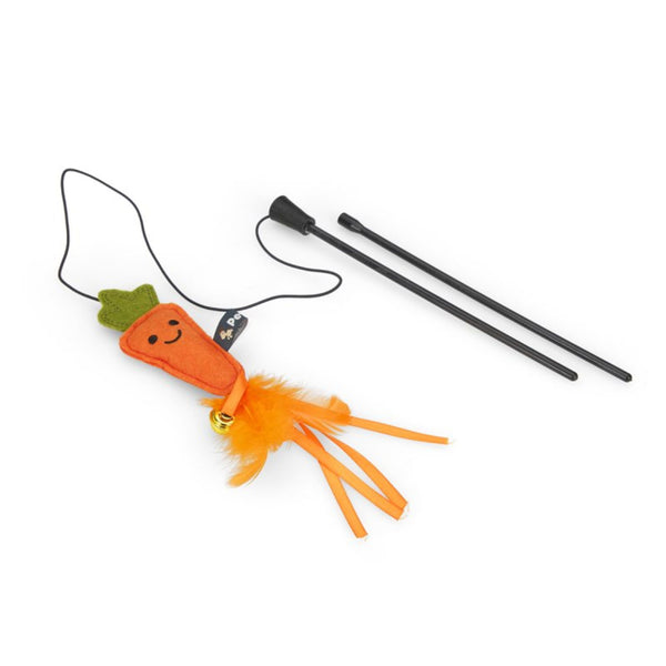 Petface Foodie Faces Felt Carrot Christmas Cat Teaser Toy