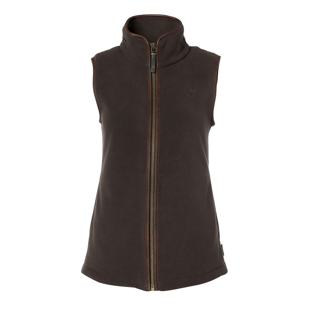 Holland Cooper Ladies Country Fleece Gilet - Chocolate