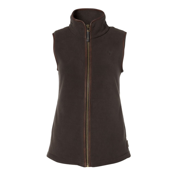 Holland Cooper Ladies Country Fleece Gilet - Chocolate