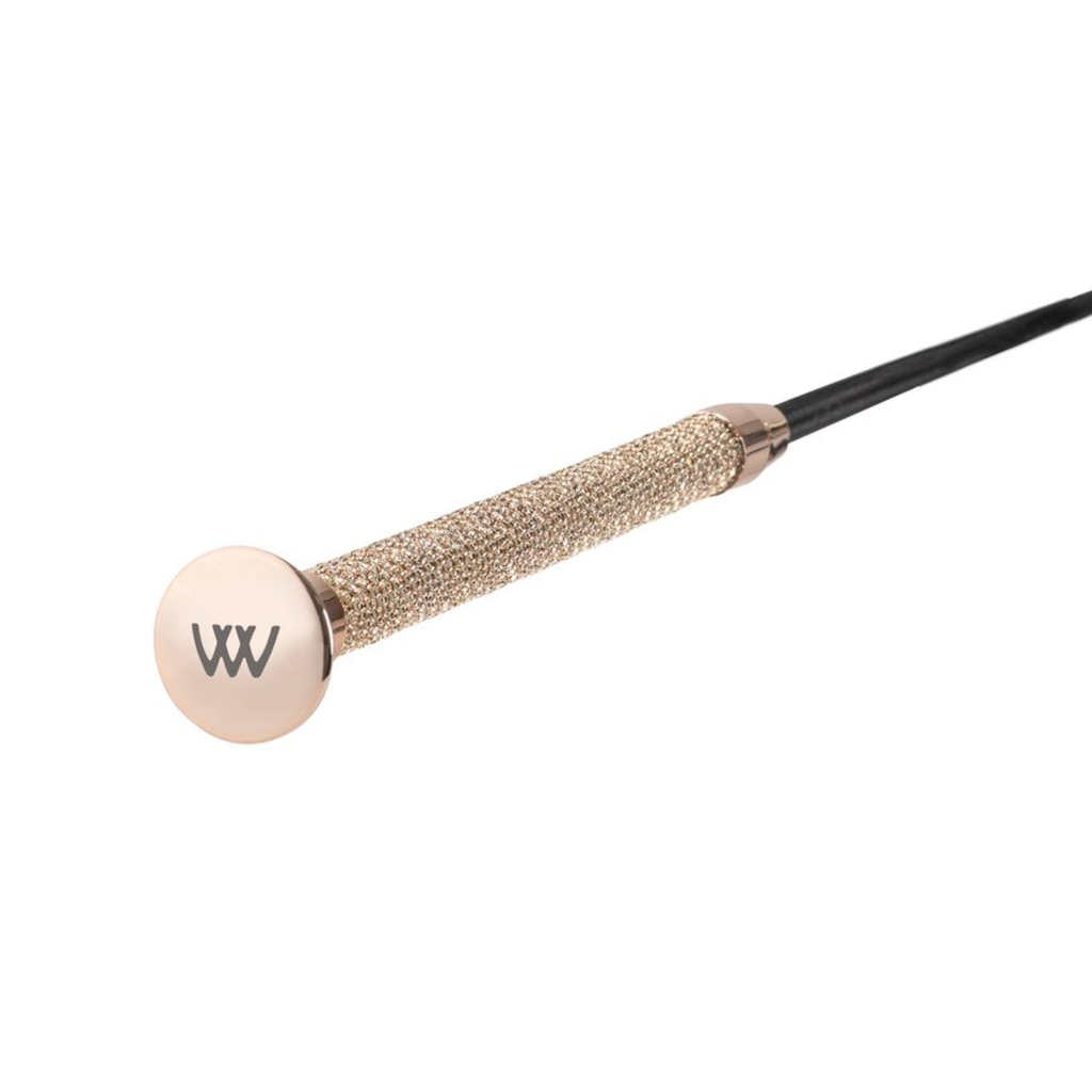 Woof Wear Glitz Dressage Whip - Rose Gold