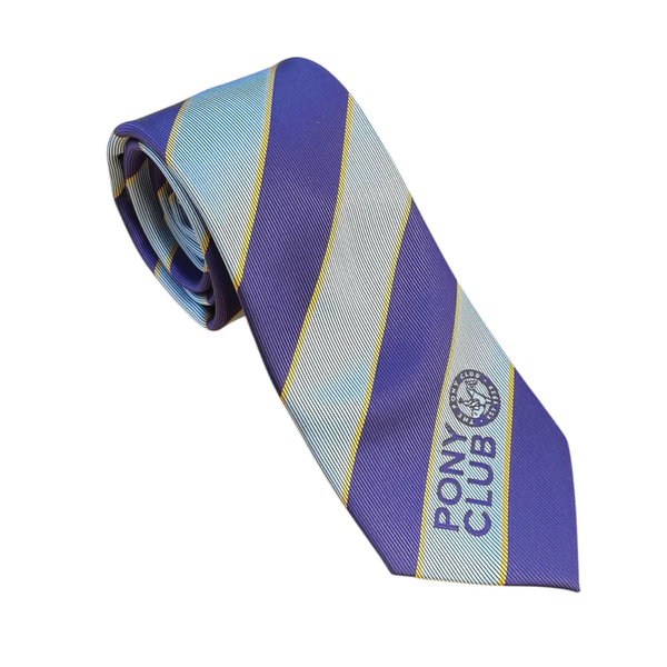 Equetech Official Pony Club Members Tie - Purple/Light Blue
