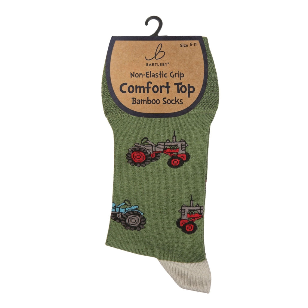 Bartleby Mens Bamboo Comfort Top Socks - Retro Tractor