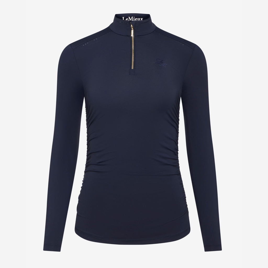 LeMieux Ladies Lustre Ruched Base Layer - Sapphire