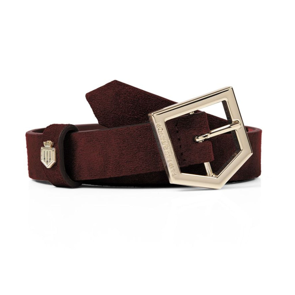 Fairfax & Favor Ladies Sennowe Belt - Port Suede