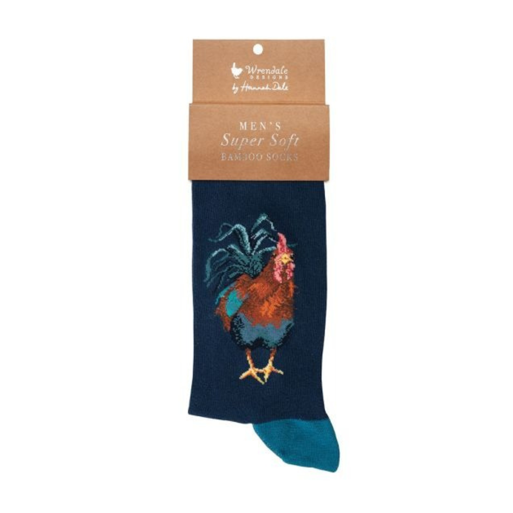 Wrendale Cockerel Mens Socks - Colours of the Rainbow