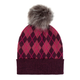 Ladies Norden Argyle Knitted Pom Hat - Pink