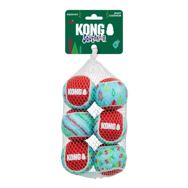 Kong Holiday SqueakAir Tennis Balls 6 Pack