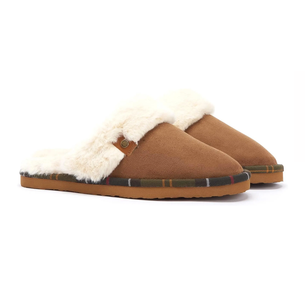 Barbour Ladies Claudia Mule Slipper - Camel