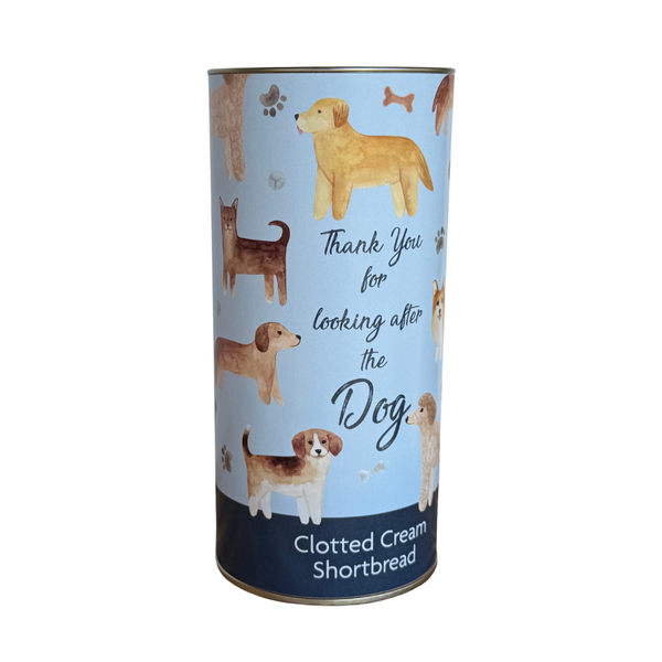 Thank You Clotted Cream Shortbread Melts Gift Drum - Dog