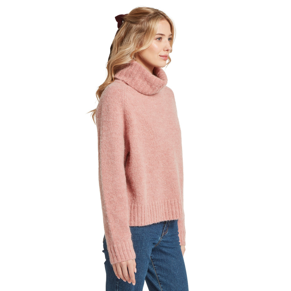 Schoffel Ladies Sutton Roll Neck Jumper - Dusky Pink