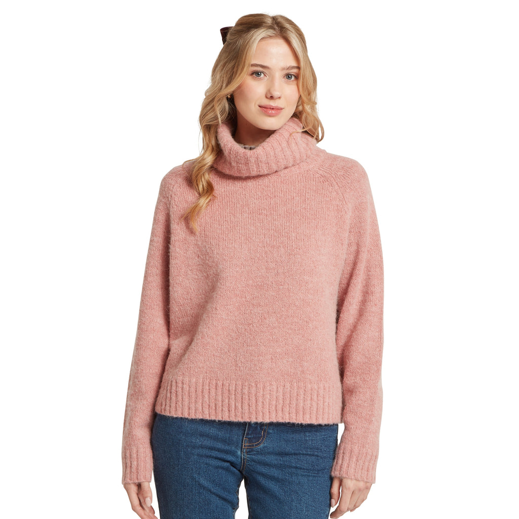 Schoffel Ladies Sutton Roll Neck Jumper - Dusky Pink
